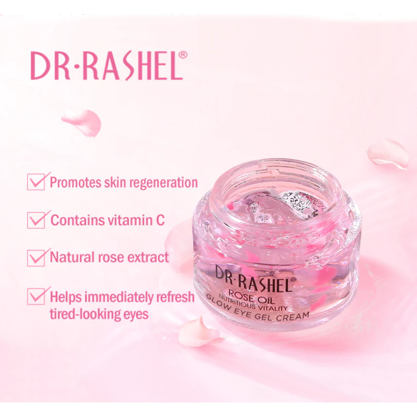 Dr.Rashel Rose Oil Nutritious Vitality Glow Eye Gel Cream DRL-1456