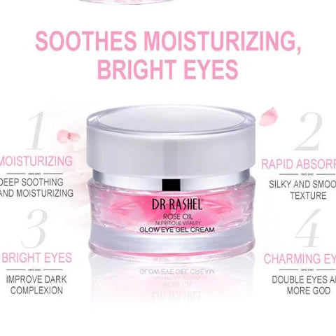 Dr.Rashel Rose Oil Nutritious Vitality Glow Eye Gel Cream DRL-1456