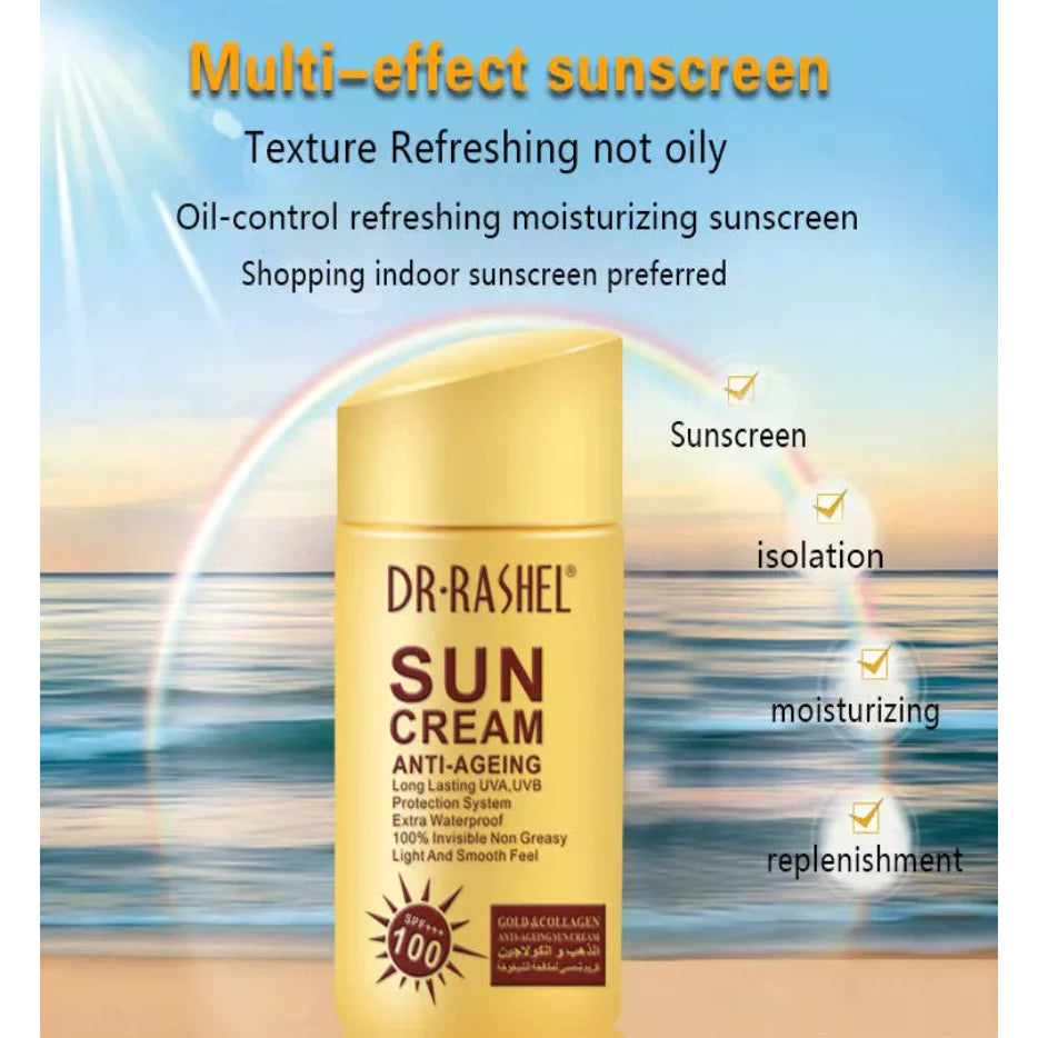 Dr.Rashel Sun Cream Anti-Ageing SPF 100+++ Gold & Collagen DRL-1309