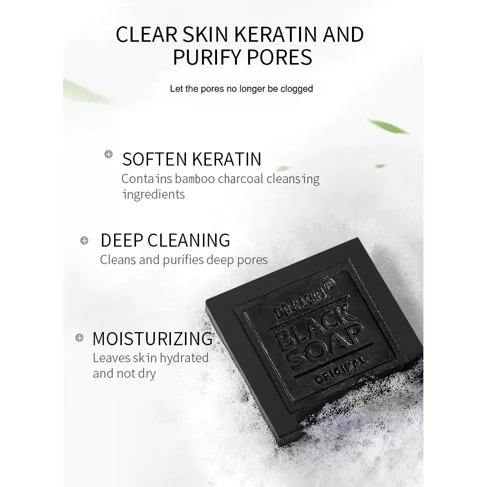 Dr.Rashel Black Soap Collagen & Charcoals Deep Cleansing DRL-1348