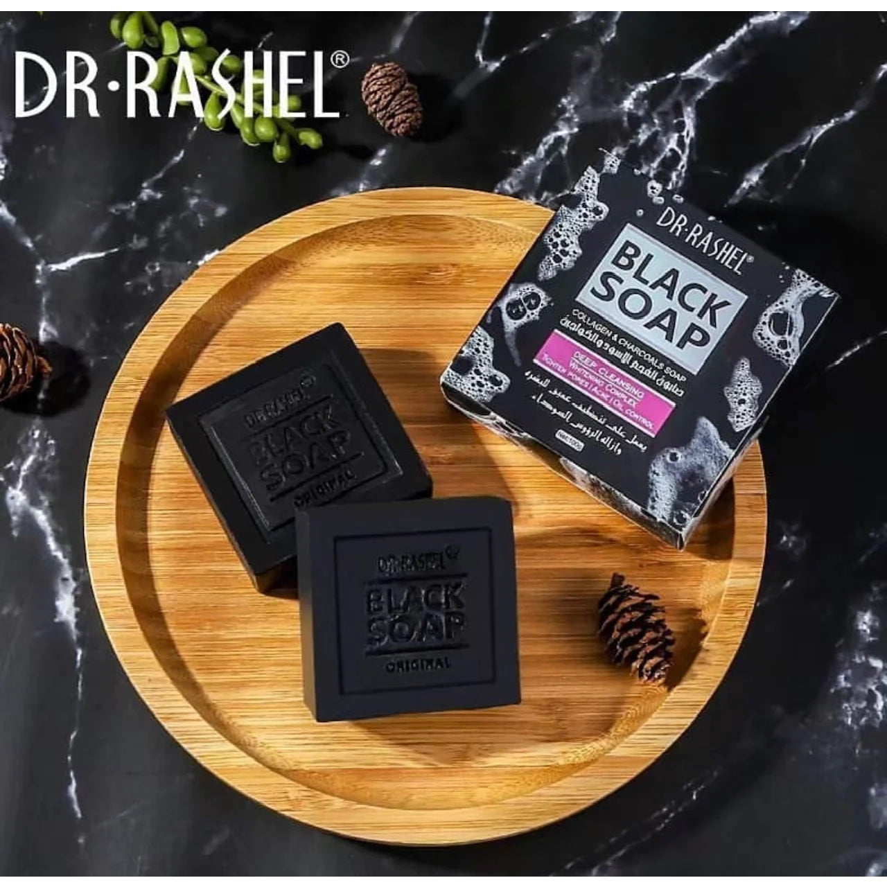 Dr.Rashel Black Soap Collagen & Charcoals Deep Cleansing DRL-1348