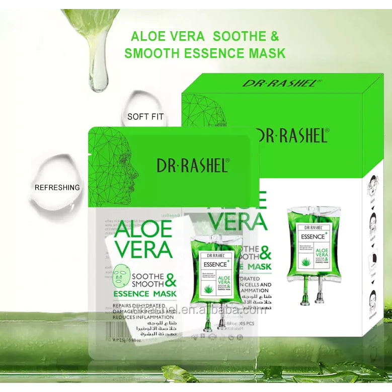 Dr.Rashel Aloe Vera Soothe Smooth & Essence Mask Pack of 5 DRL-1507