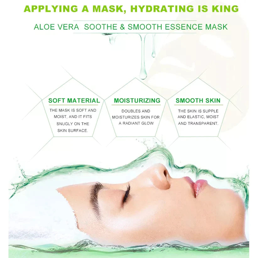 Dr.Rashel Aloe Vera Soothe Smooth & Essence Mask Pack of 5 DRL-1507