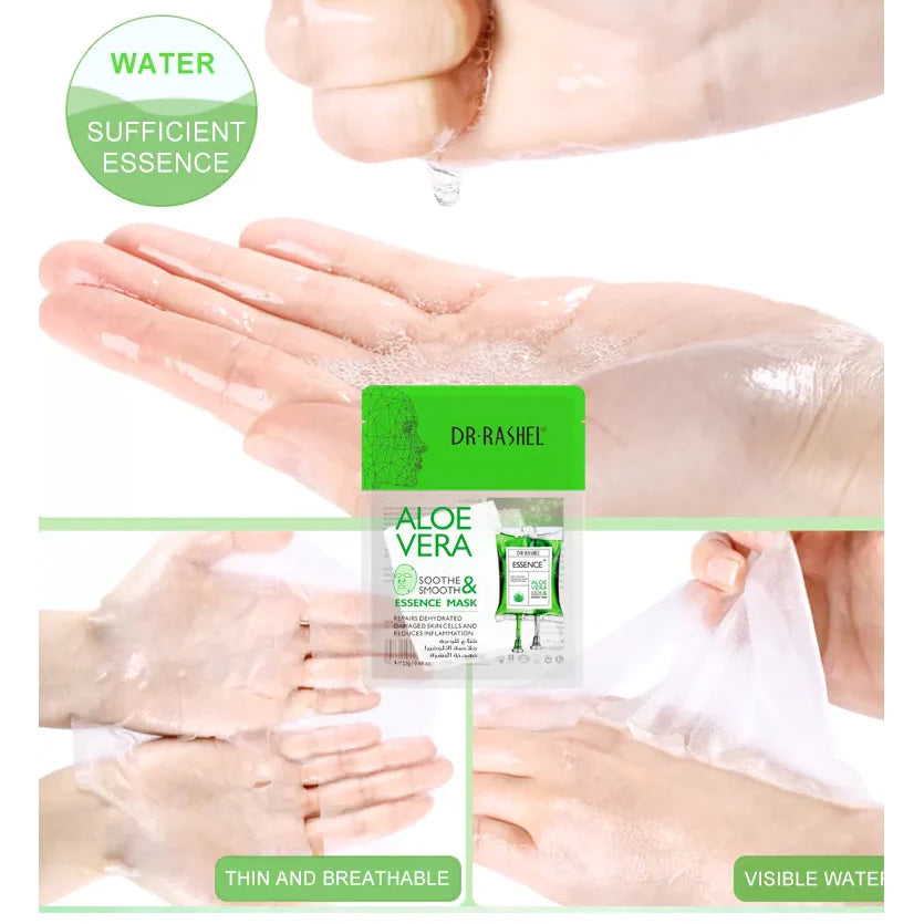 Dr.Rashel Aloe Vera Soothe Smooth & Essence Mask Pack of 5 DRL-1507