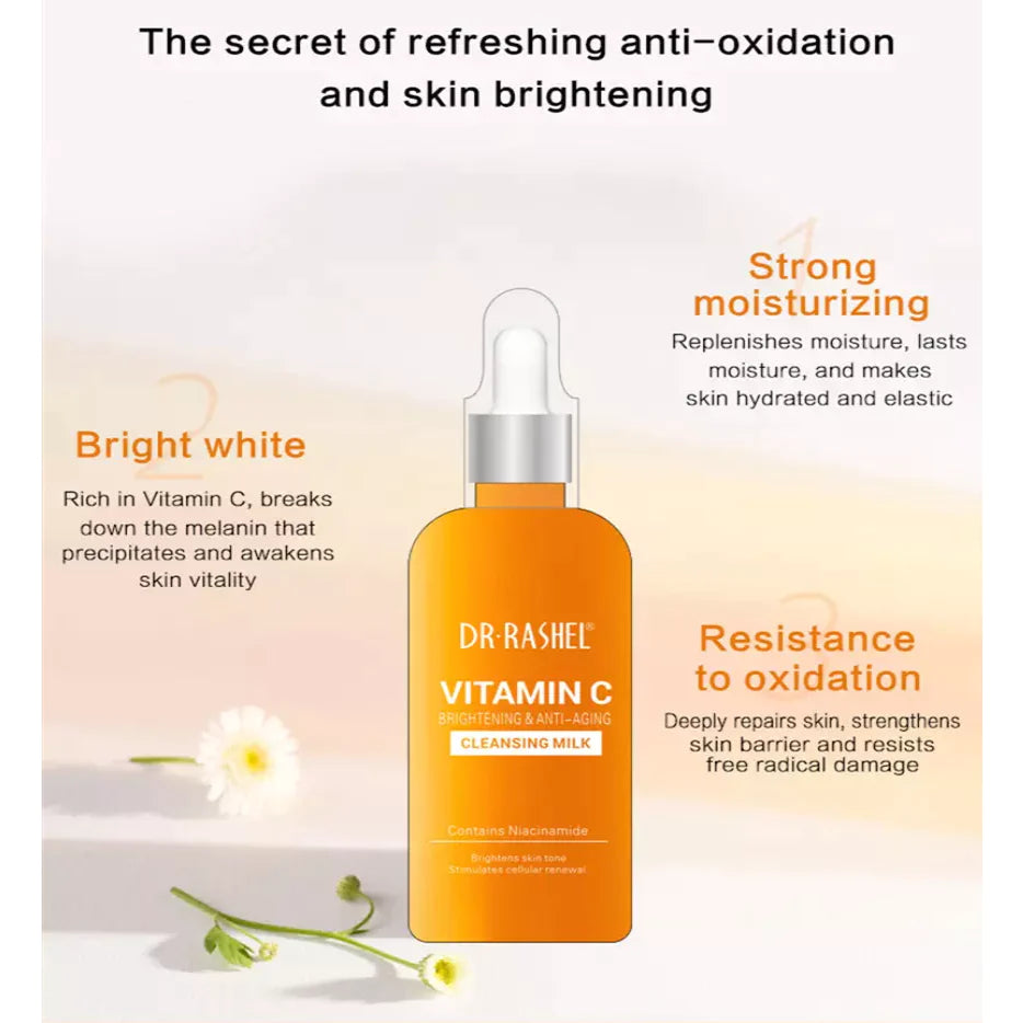 100ml Dr.Rashel Vitamin C Brightening & Anti-Aging Cleansing Milk DRL-1513