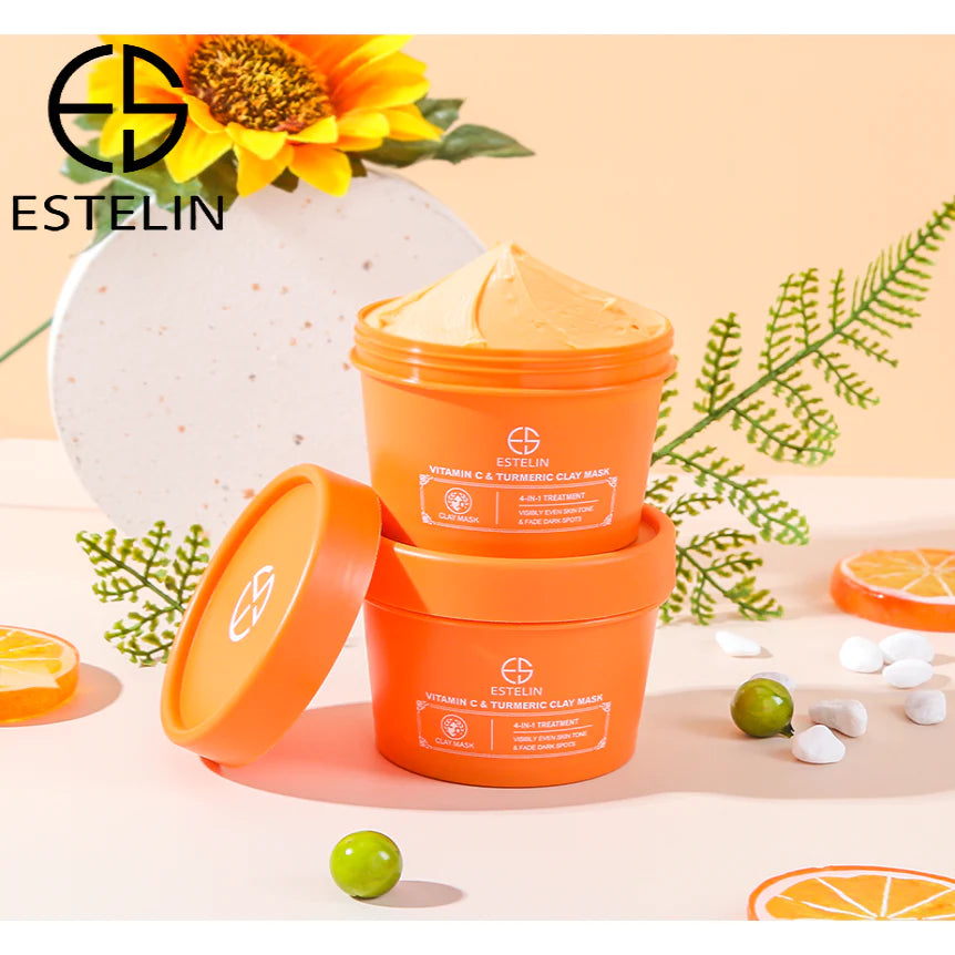 Estelin Vitamin C & Turmeric Clay Mask 4-In-1 Treatment ES-0024