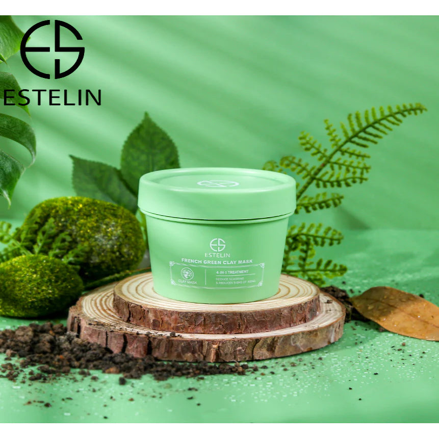 Estelin French Green Clay Mask 4-In-1 Treatment ES-0026