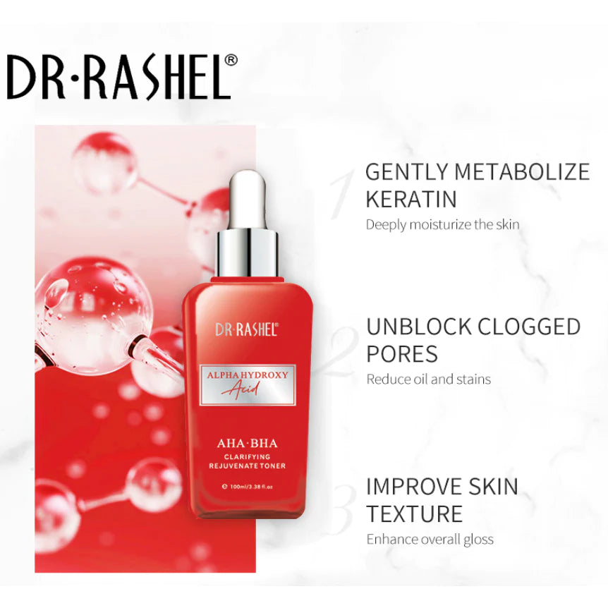 Dr.Rashel Alpha Hydroxy Acid AHA-BHA Clarifying Rejuvenate Toner DRL-1646