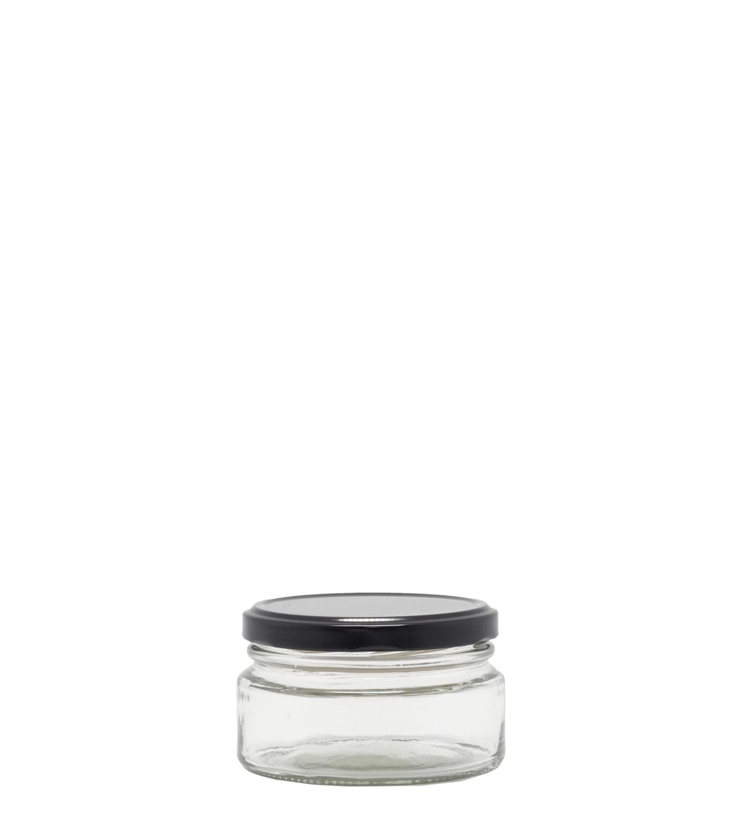 200g Glass Dip Jar With Black Li Box Of 24