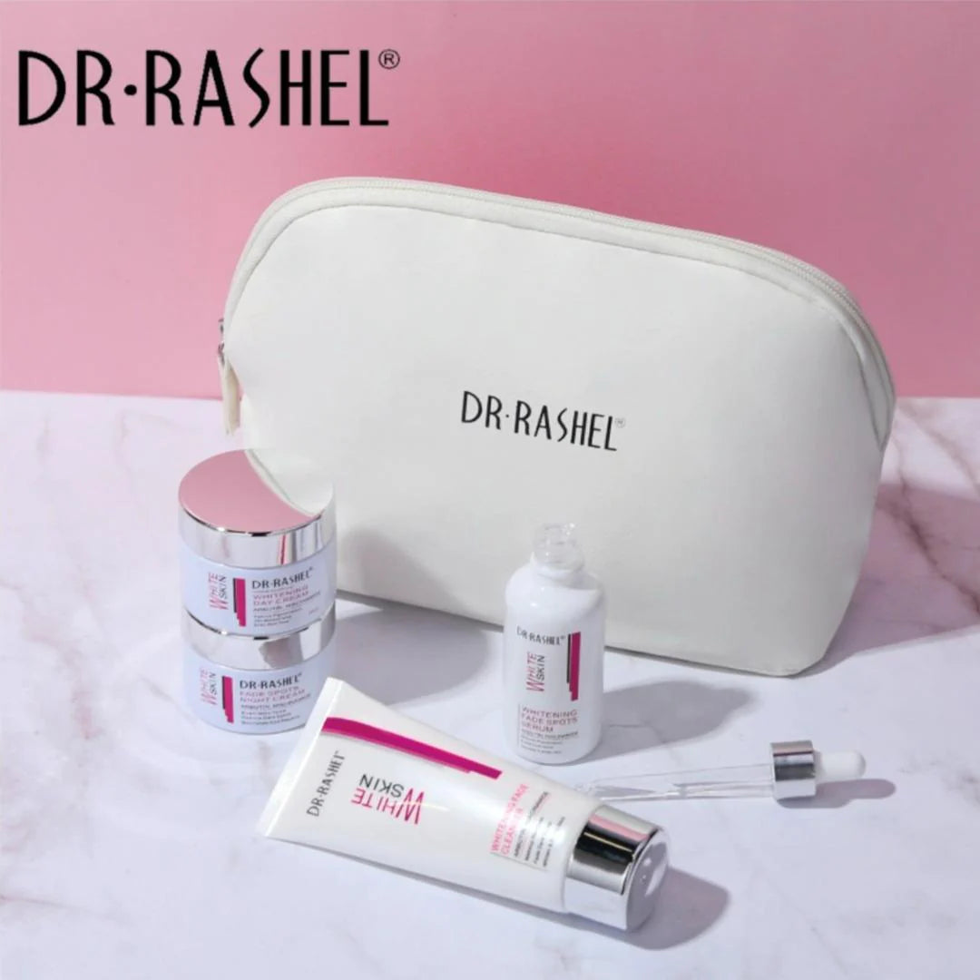 Dr.Rashel Skin Care White Skin Whitening Fade Spot 4 Piece Set With Bag DRL-1740