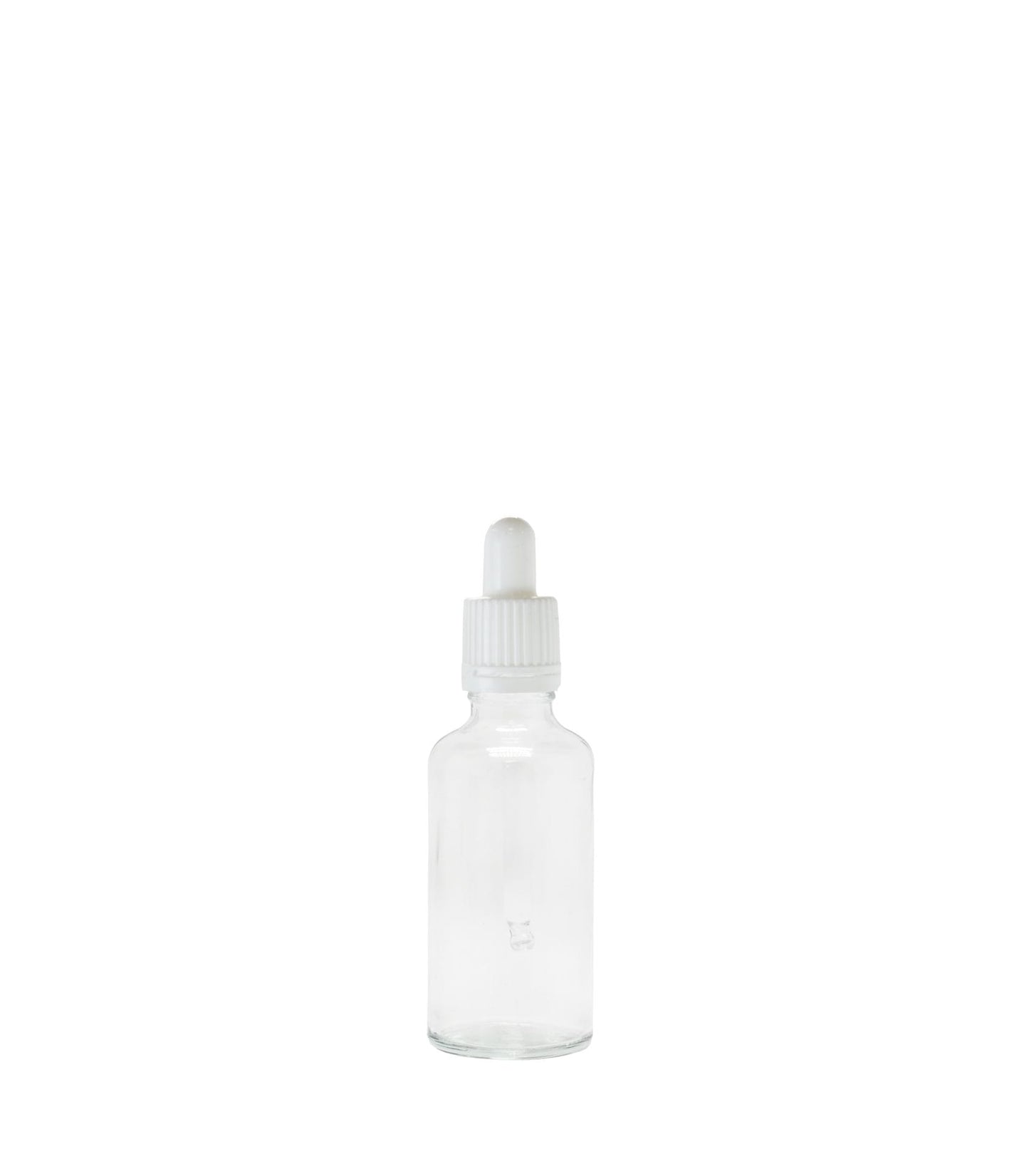 30ml Clear Glass Dropper Bottle With White Pipette Pack Of 110 Units