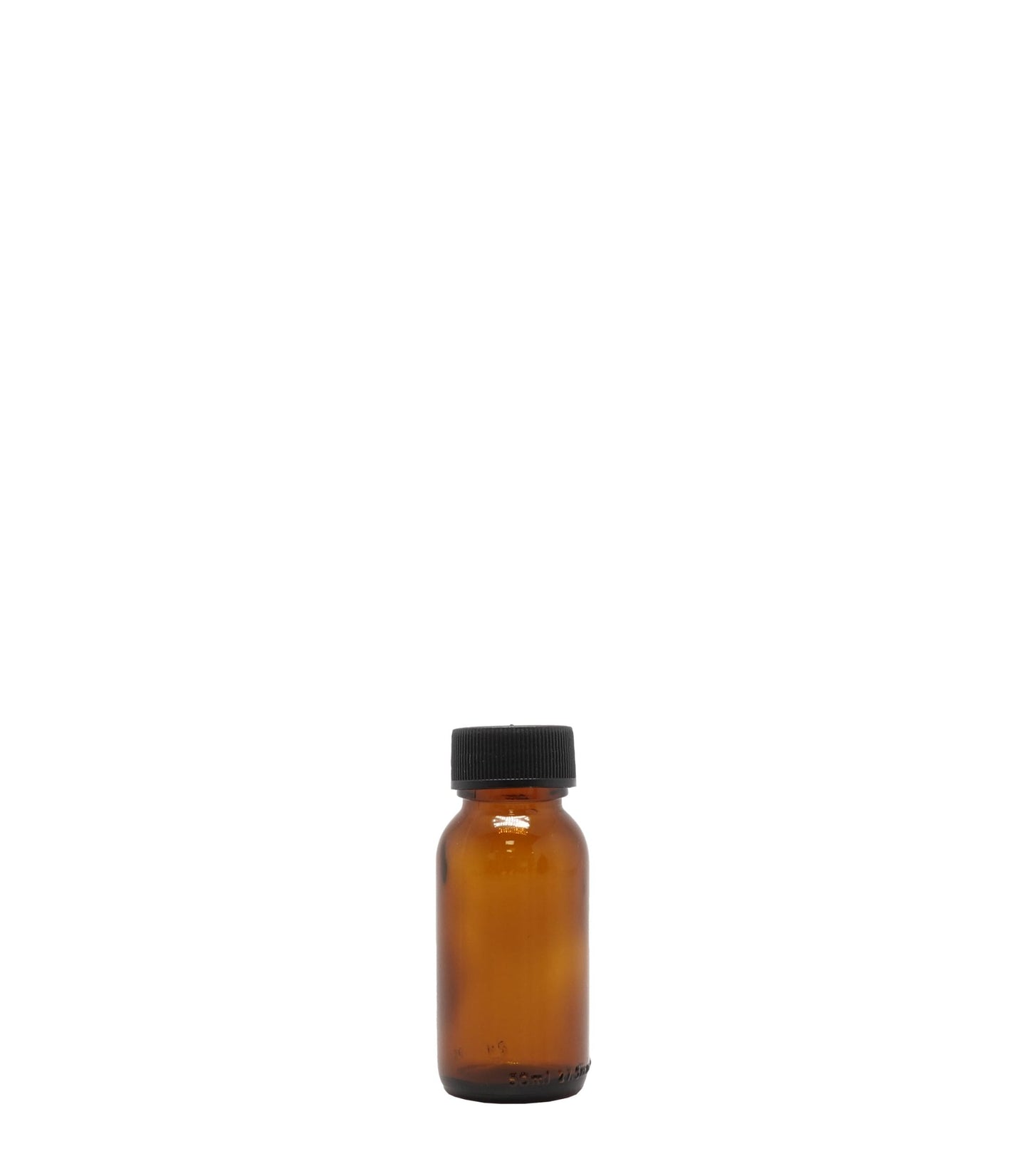 50ml Amber Generic Glass Bottle With Black Screw Cap Box Of 110 Units
