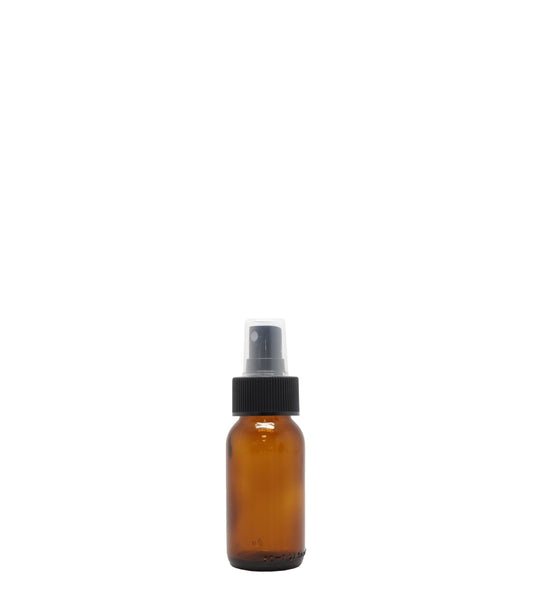 50ml Amber Generic Glass Bottle With Black Mist Spray Box Of 50 Units