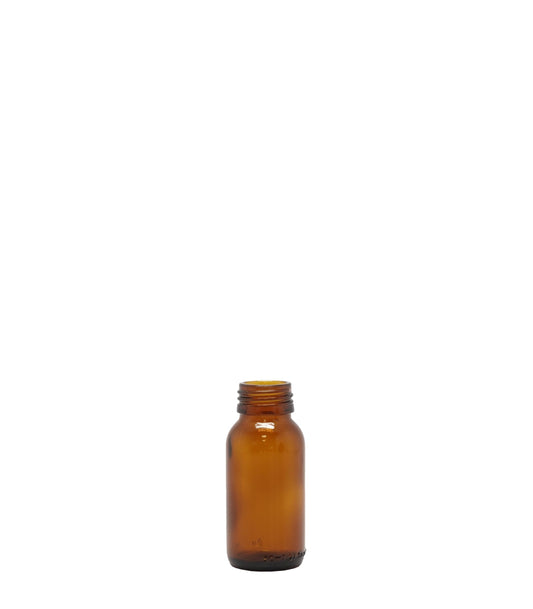 50ml Amber Generic Glass Bottle Without Cap Box Of 110 Units