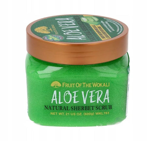 600g Fruit Of The Wokali Aloe Vera Natural Sherbet Scrub