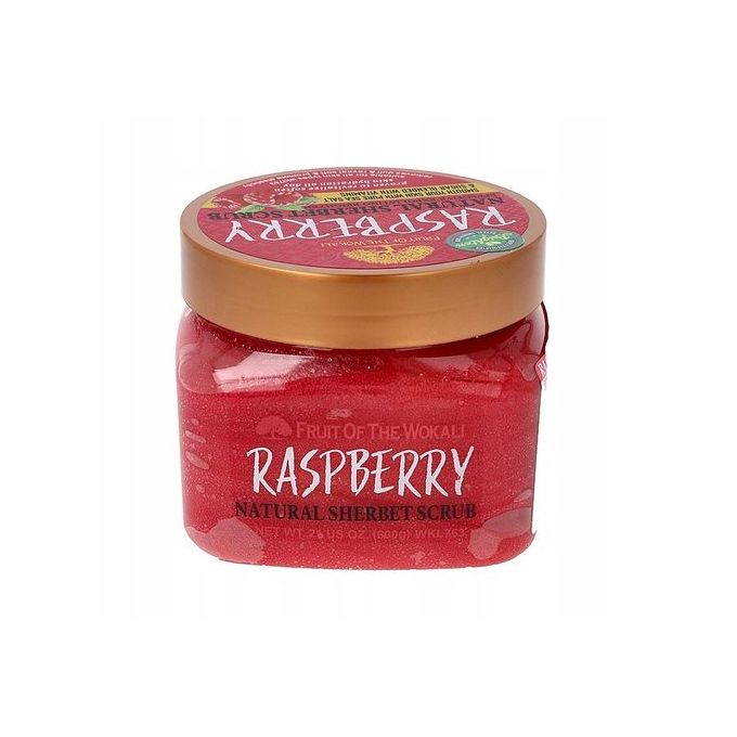 600g Fruit Of The Wokali Raspberry Natural Sherbet Scrub