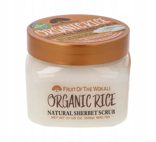600g Fruit Of The Wokali Organic Rice Natural Sherbert Scrub