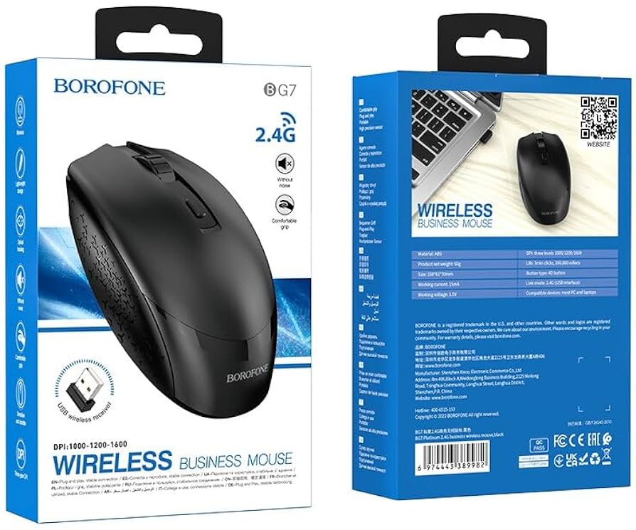 BORORFONE BG7 wireless mouse - Black