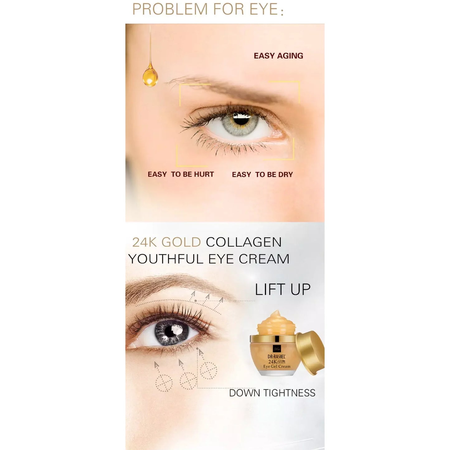 Dr.Rashel 24K Gold And Collagen Eye Gel Cream DRL-1177