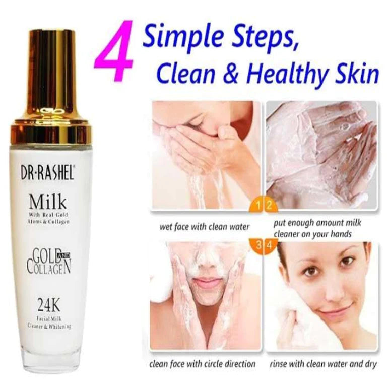 Dr.Rashel 24K Gold Milk Facial Cleanser With Real Gold Atoms & Collagen DRL-1181