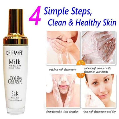 Dr.Rashel 24K Gold Milk Facial Cleanser With Real Gold Atoms & Collagen DRL-1181