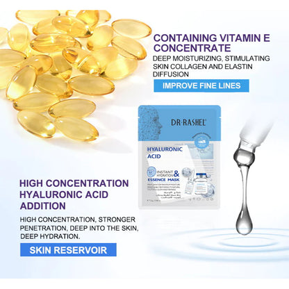 Dr.Rashel Hyaluronic Acid Instant Hydration & Essence Mask Pack Of 5 DRL-1495