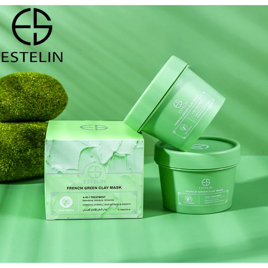 Estelin French Green Clay Mask 4-In-1 Treatment ES-0026