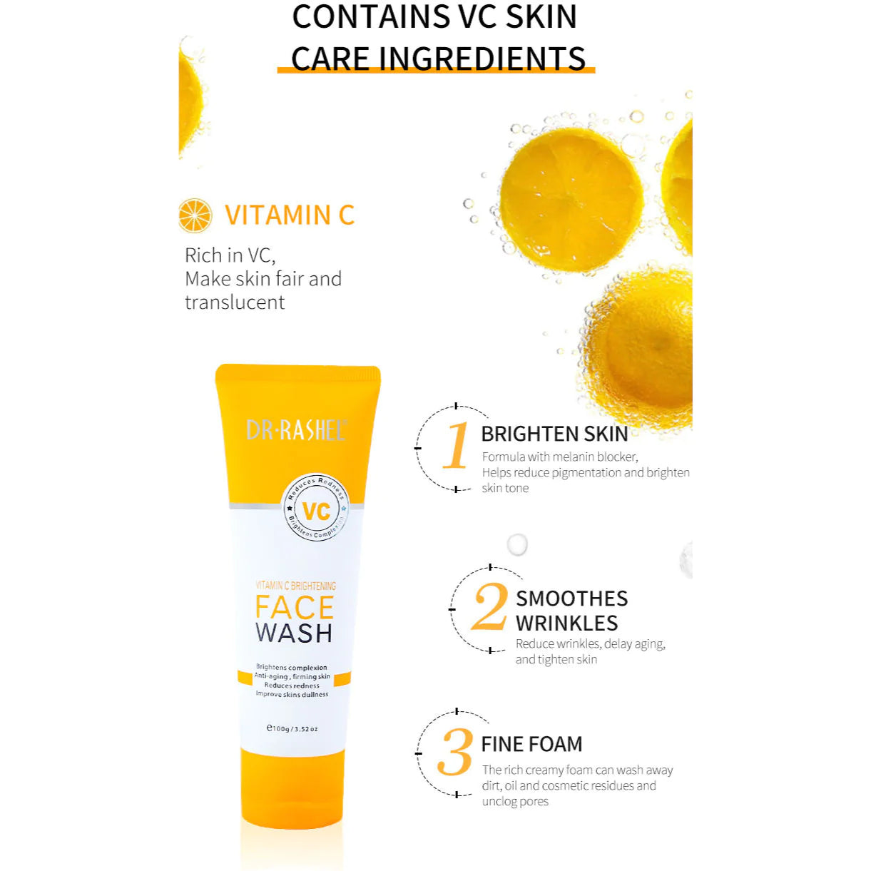 Dr.Rashel Vitamin C Brightening Face Wash DRL-1634