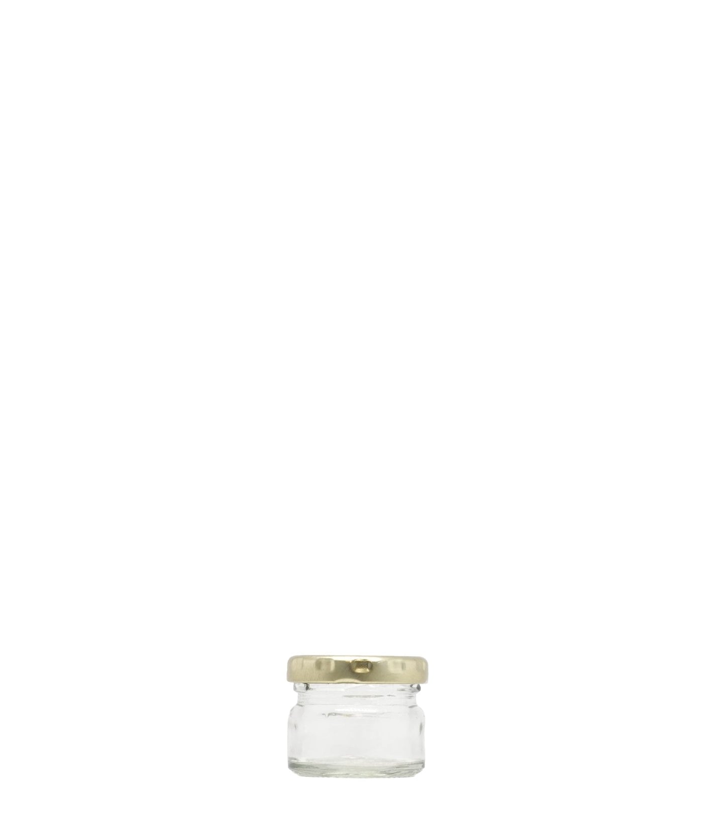 28ml 30ml Clear Glass Jar With Gold Lid Box Of 48