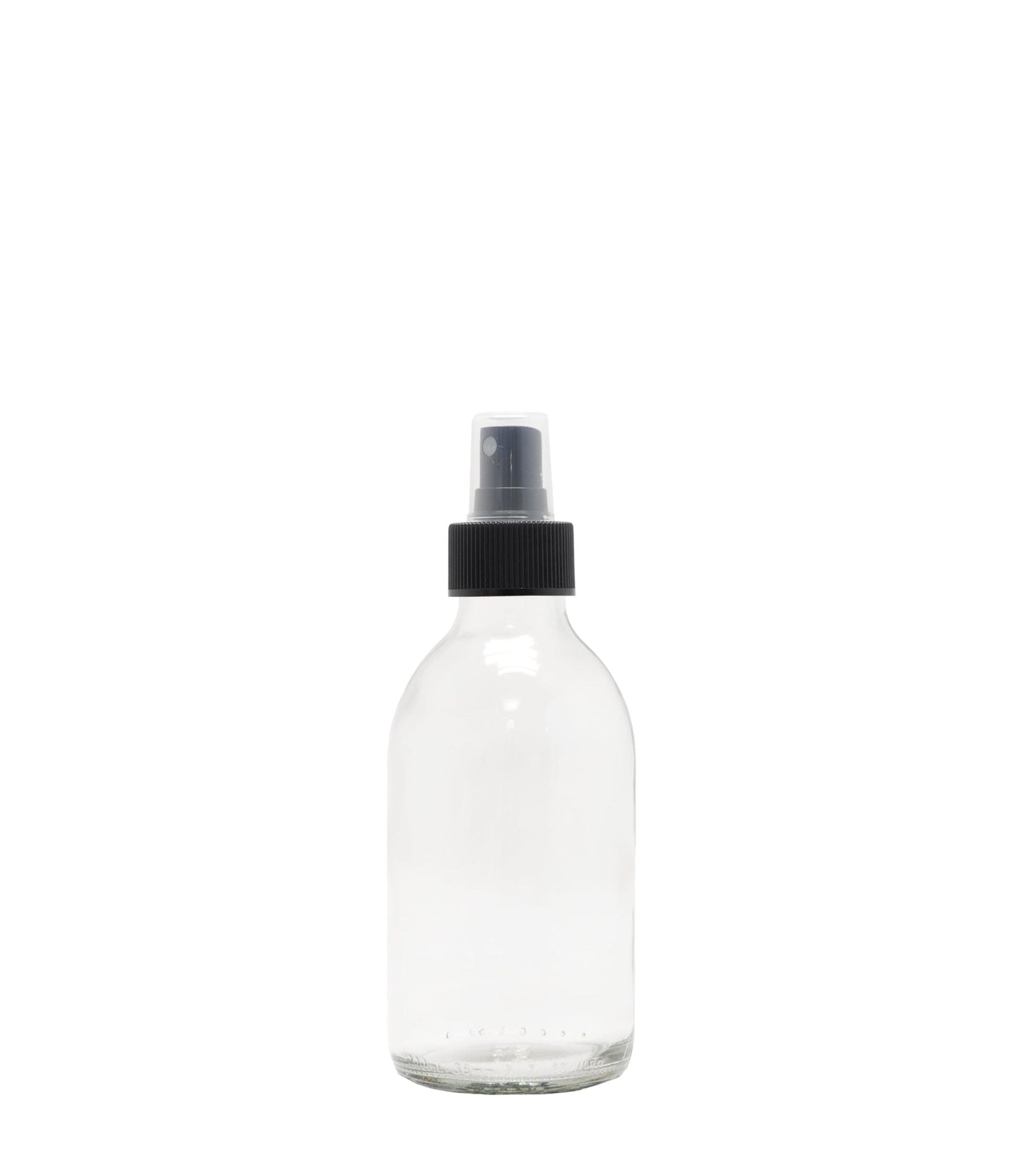 200ml Clear Generic Glass Bottle With Black Mist Spray Box Of 50 Units