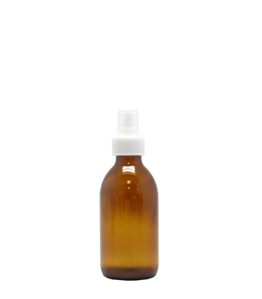 200ml Amber Generic Glass Bottle With White Mist Spray Pack Of 25 Units