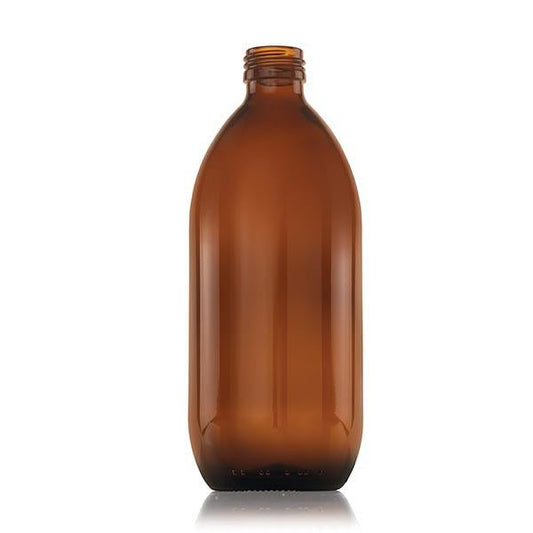500ml Amber Glass Generic Bottle Without Cap Box Of 48
