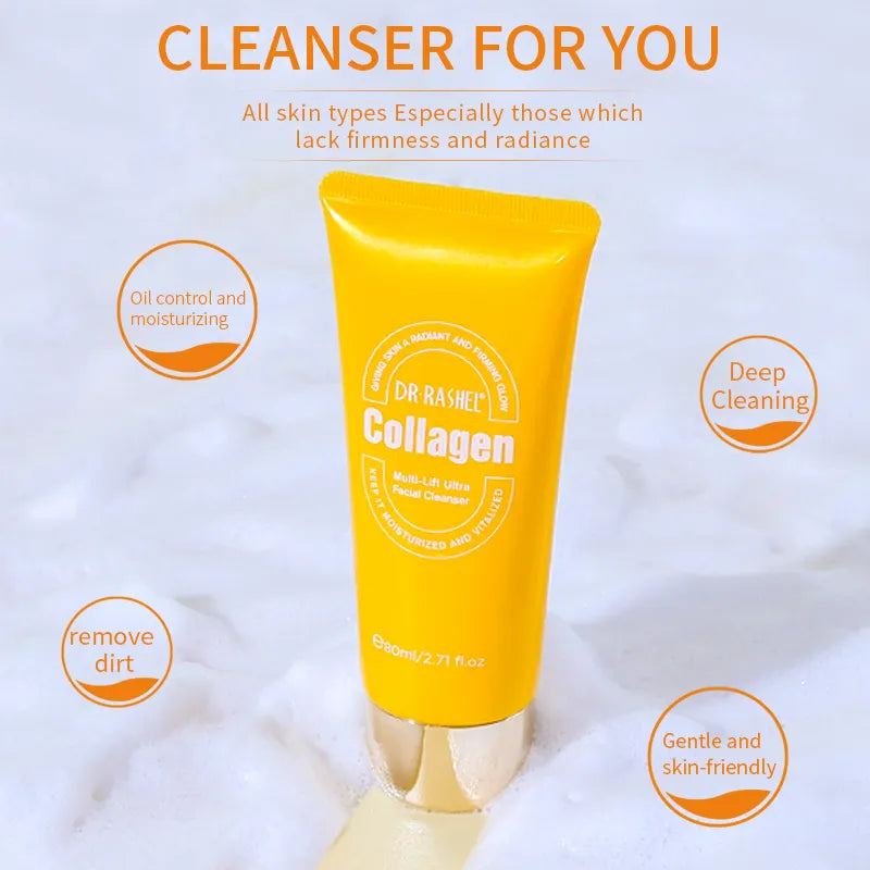 Dr.Rashel Collagen Multi-Lift Ultra Essence Facial Cleanser OEM 80ml Face Wash