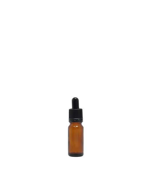10ml Amber Glass Dropper Bottle With Black Pipette Box Of 198 Units