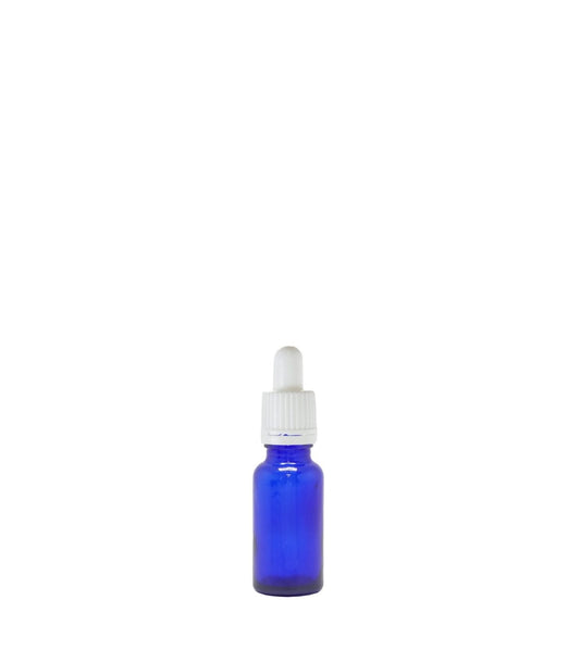 10ml Blue Glass Dropper Bottle With White Pipette Box Of 192 Units