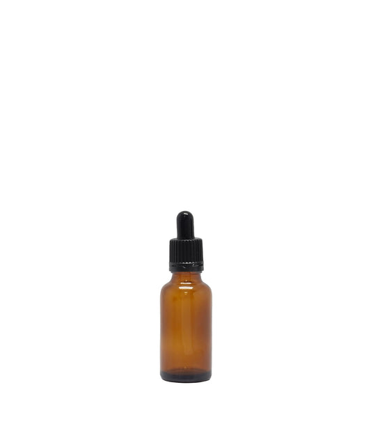 30ml Amber Glass Dropper Bottle With Black Pipette Box Of 110 Units