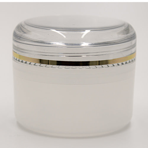 50g Plastic Natural Double Wall Jar With Gold Rim Box Of 50 Units