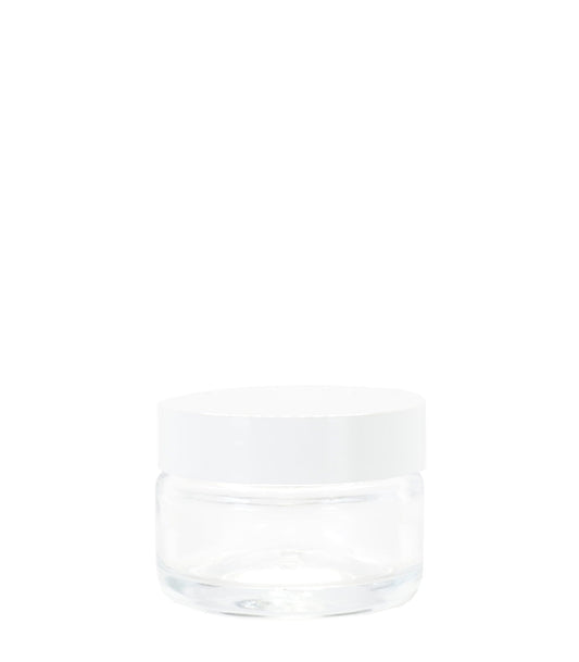 50g Clear Glass Jar With White Lid