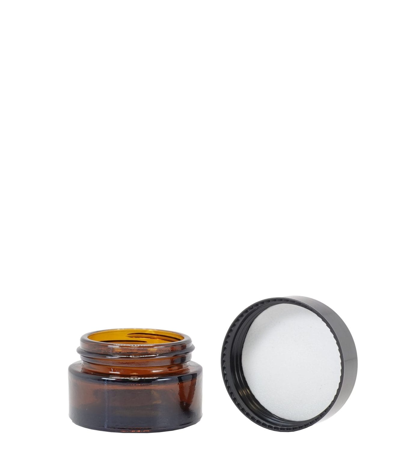 20g Amber Glass Jar With Black Lid And Shive Box Of 378