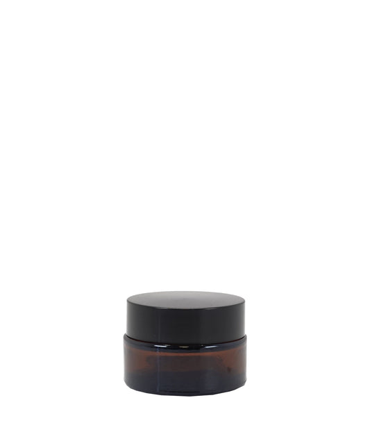 20g Amber Glass Jar With Black Lid