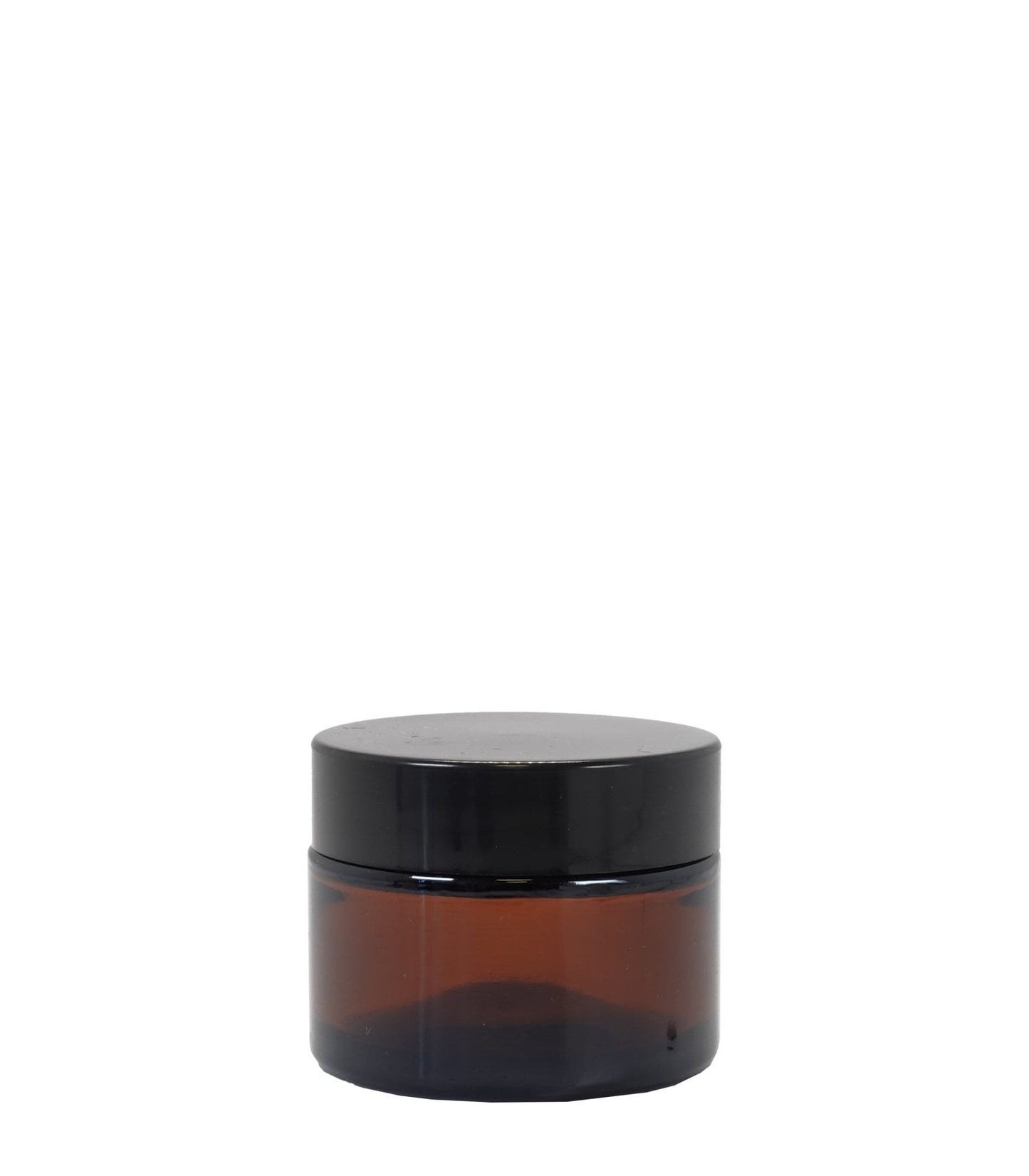 50g Amber Glass Jar With Black Lid And Shive Box Of 210 Units