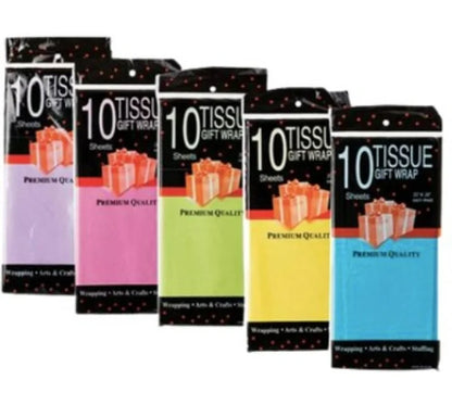 10 Pack Tissue Paper Gift Wrap