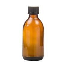 100ml Amber Generic Glass Bottle With Black Screw Cap Box Of 108