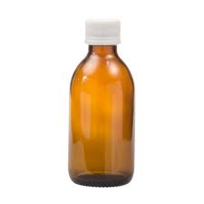 100ml Amber Generic Glass Bottle With White Screw Cap Box Of 108