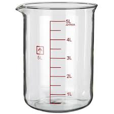5Litres Glass Beaker Low Form