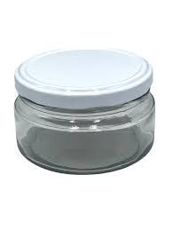 200g Glass Dip Jar With White Lid Box Of 24