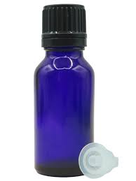 10ml Blue Glass Dropper Bottle With Black Slow Flow Screw Cap Box Of 50 Units