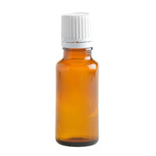 10ml Amber Glass Dropper Bottle With White Slow Flow Screw Cap