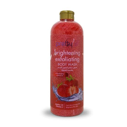 1Litre Pretty Be Brightening Exfoliating Body Wash Strawberry Extracts Pack Of 6