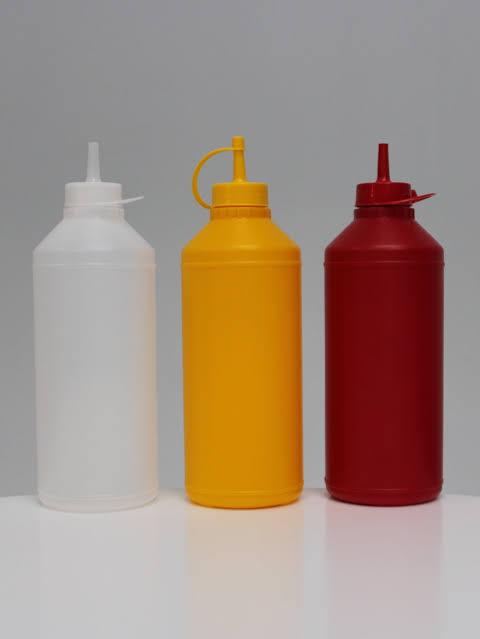 1 Litre Plastic Sauce Bottles 3 Pack